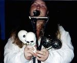 Phil McGroin with his pirate skulls...
